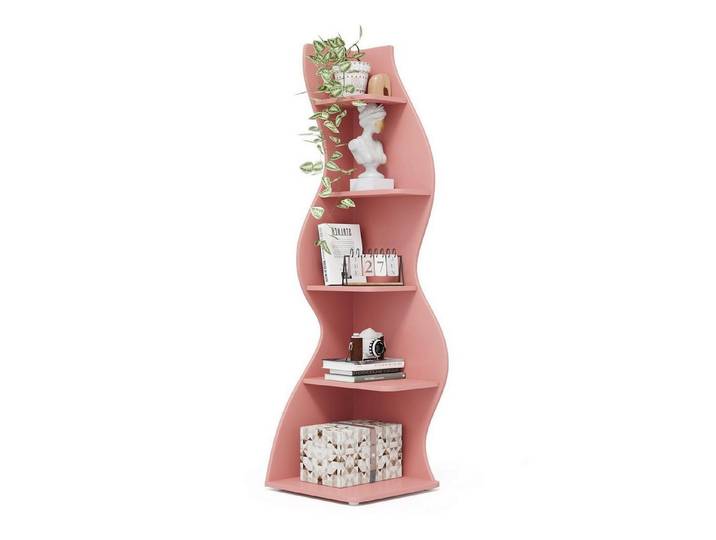 LuxusKollektion Eckregal Eckregal 5 Stufen Rosa Modern, 1-tlg.