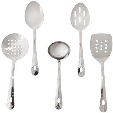 Gibson Home 5 Piece Stainless Steel Hostess Set
