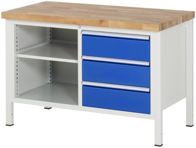 Établi Rau modèle 8462, L 1250 x P 700 x H 840mm (03-8462A2-127B4S.11)