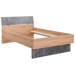 Composad Bett Lafabrica 120 x 200 cm Holzoptik Braun Eiche