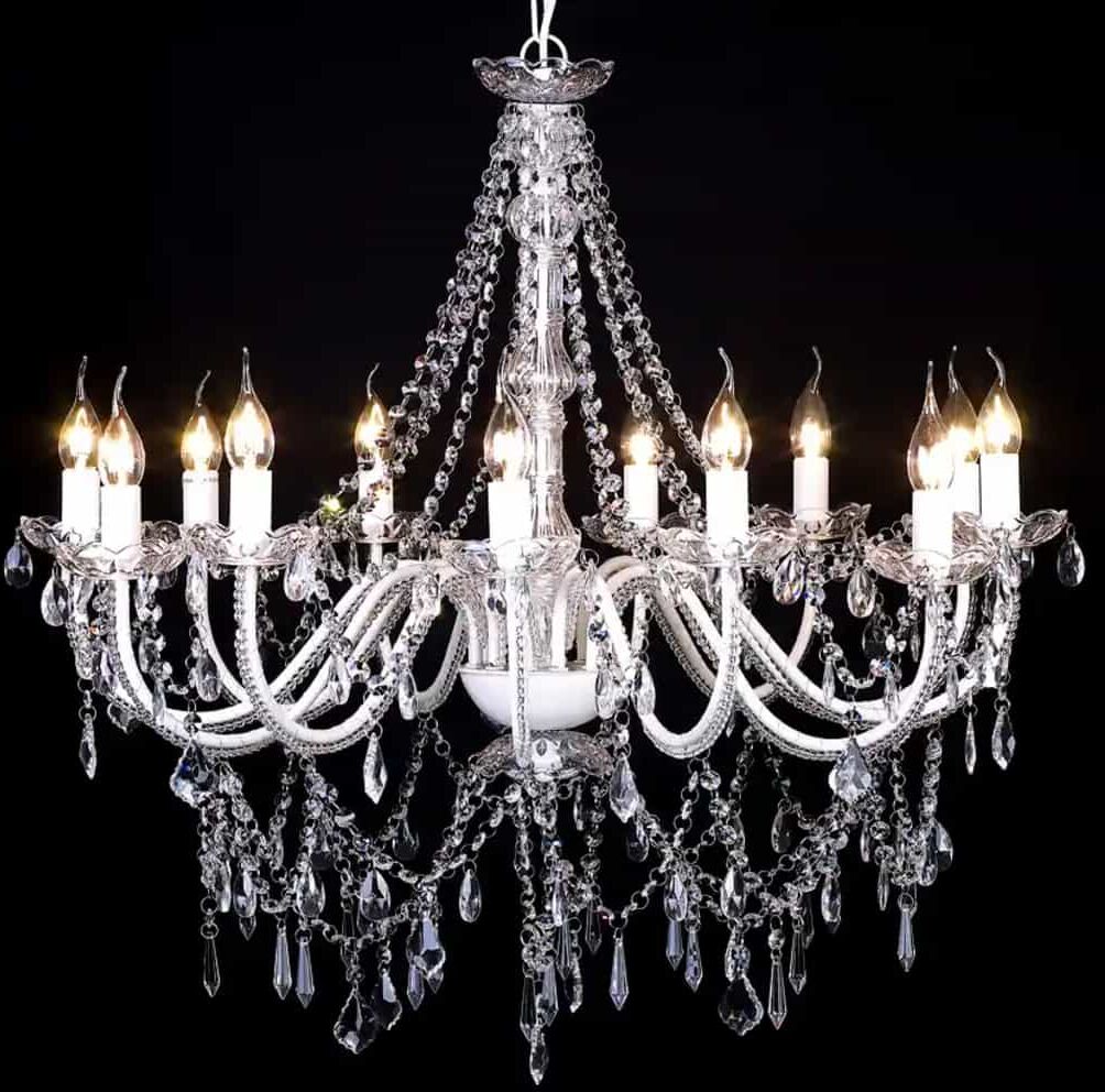 vidaXL Lustre vénitien baroque 12 feux 1600 cristaux