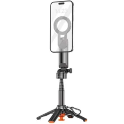Avizar MagSafe-Selfie-Stick für Smartphones mit Auto-Pop-Stativ und Griff, Selfie Stick, Schwarz