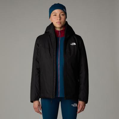 Funktionsjacke THE NORTH FACE "W QUEST INSULATED JACKET", Damen, Gr. XS, schwarz (tnf schwarz, npf), Web, Obermaterial: 100% Polyester, normal, Jacken Funktionsjacke, mit Kapuze, wasserabweisend, wasserdicht, winddicht, atmungsaktiv