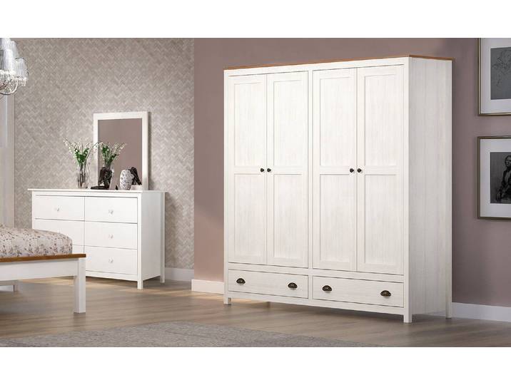 Drehtürenschrank Akebia 176cm Weiß