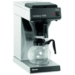 Bartscher Kaffeemaschine Contessa 100 11 Tassen, 1,8 Liter Kanne, Edelstahl, Glas, A190056
