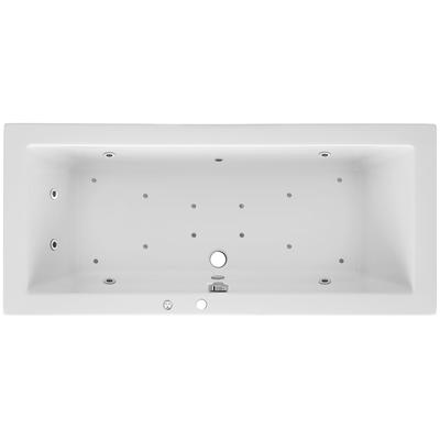 Whirlpool-Badewanne OTTOFOND "Cubic", weiß, B:90cm H:62,5cm L:190cm T:90cm, Sanitäracryl, Badewannen, Typ Premium, chrom