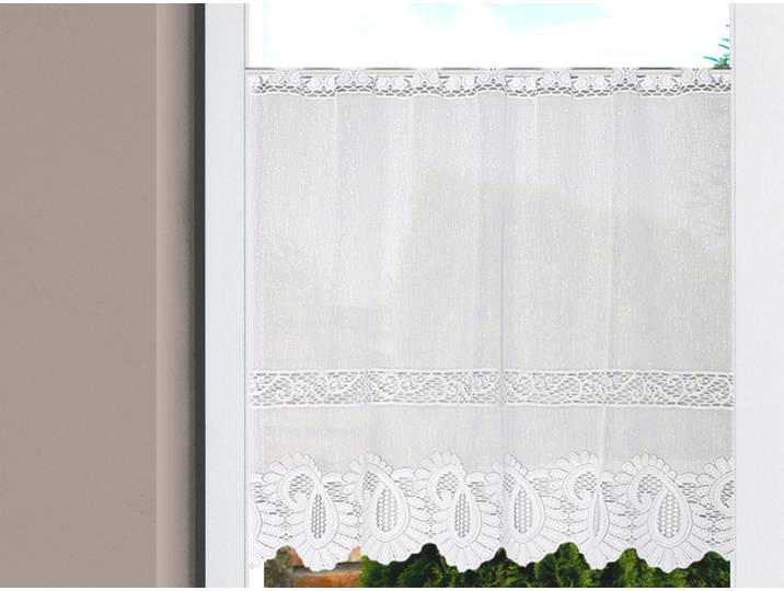 Store court Leonora 100 x 50cm Blanc