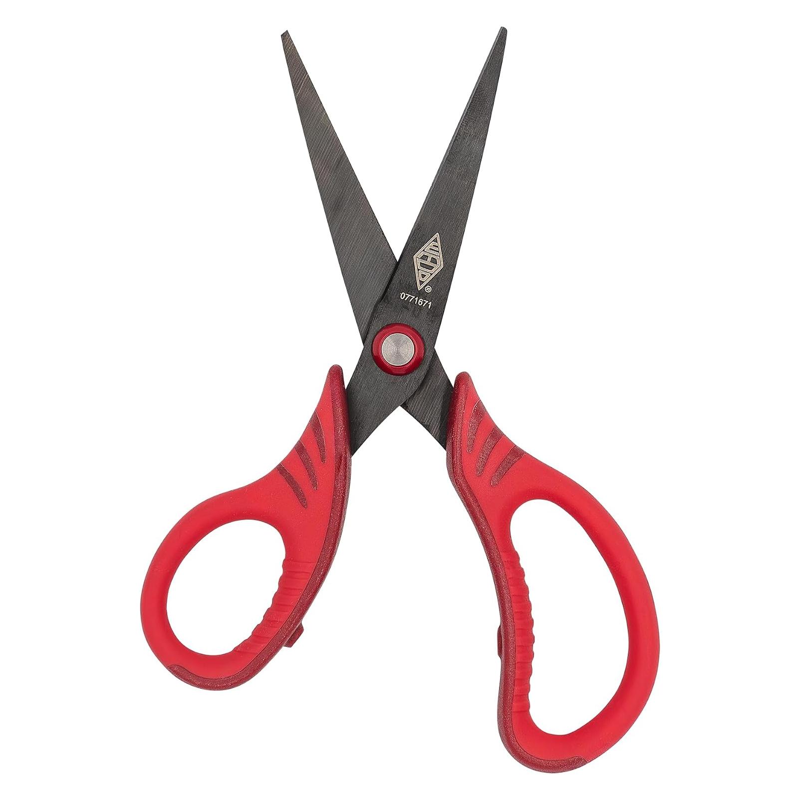Wedo Bastelschere Gripy left, spitz, 145 mm, rot für Linkshänder, aus rostfreiem Edelstahl,... (14.50 cm) (771671)