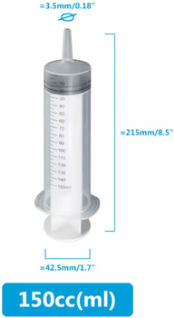 Inspire Picks Flow Master Large Capacity Feeding Syringe Kit With Hose Multi Purpose Pet Care Injector 150ml