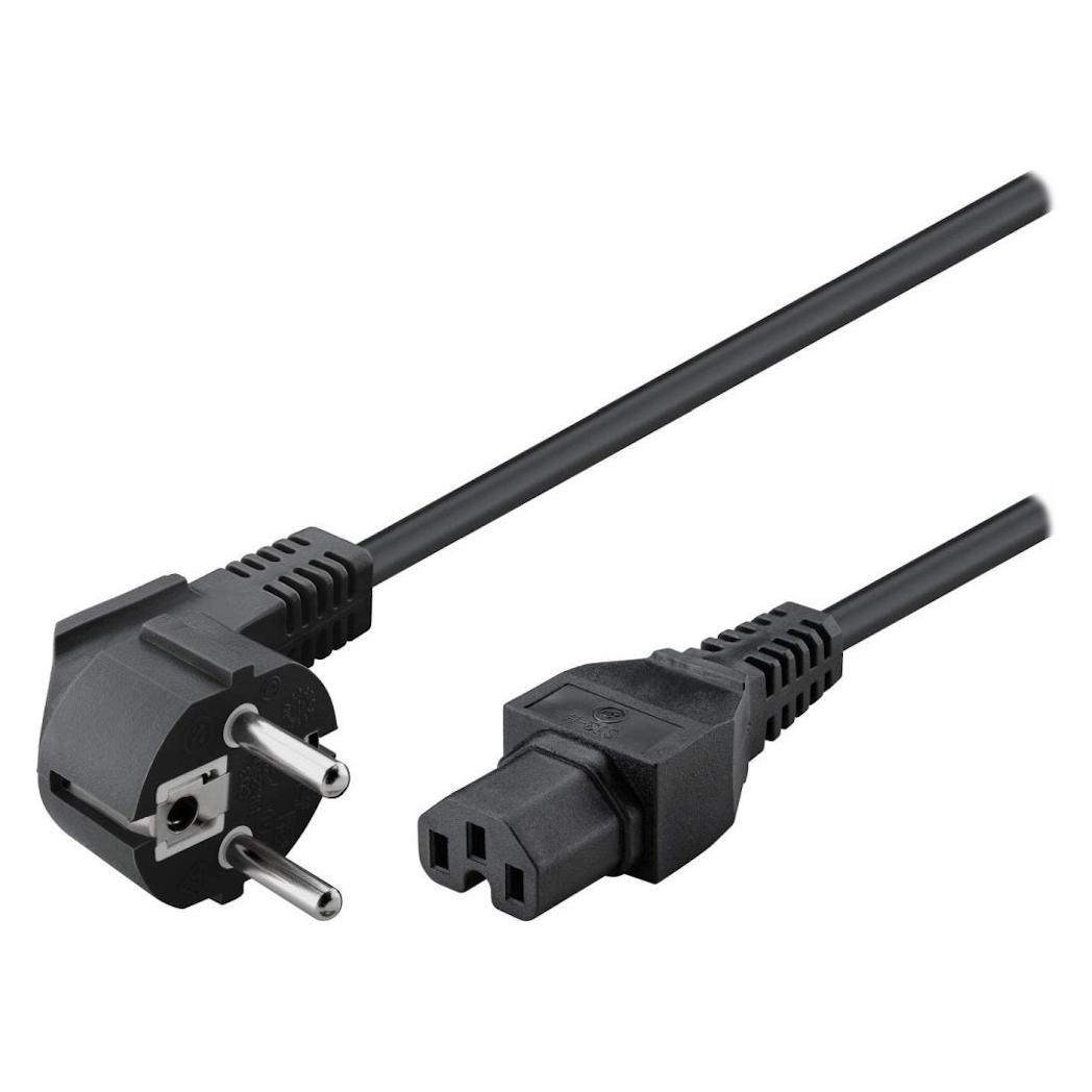 PremiumCord Kabel síÅ¥ový k poÄítaÄi IEC 320 C15 konektor s drážkou (2 m) (KPSPS2)