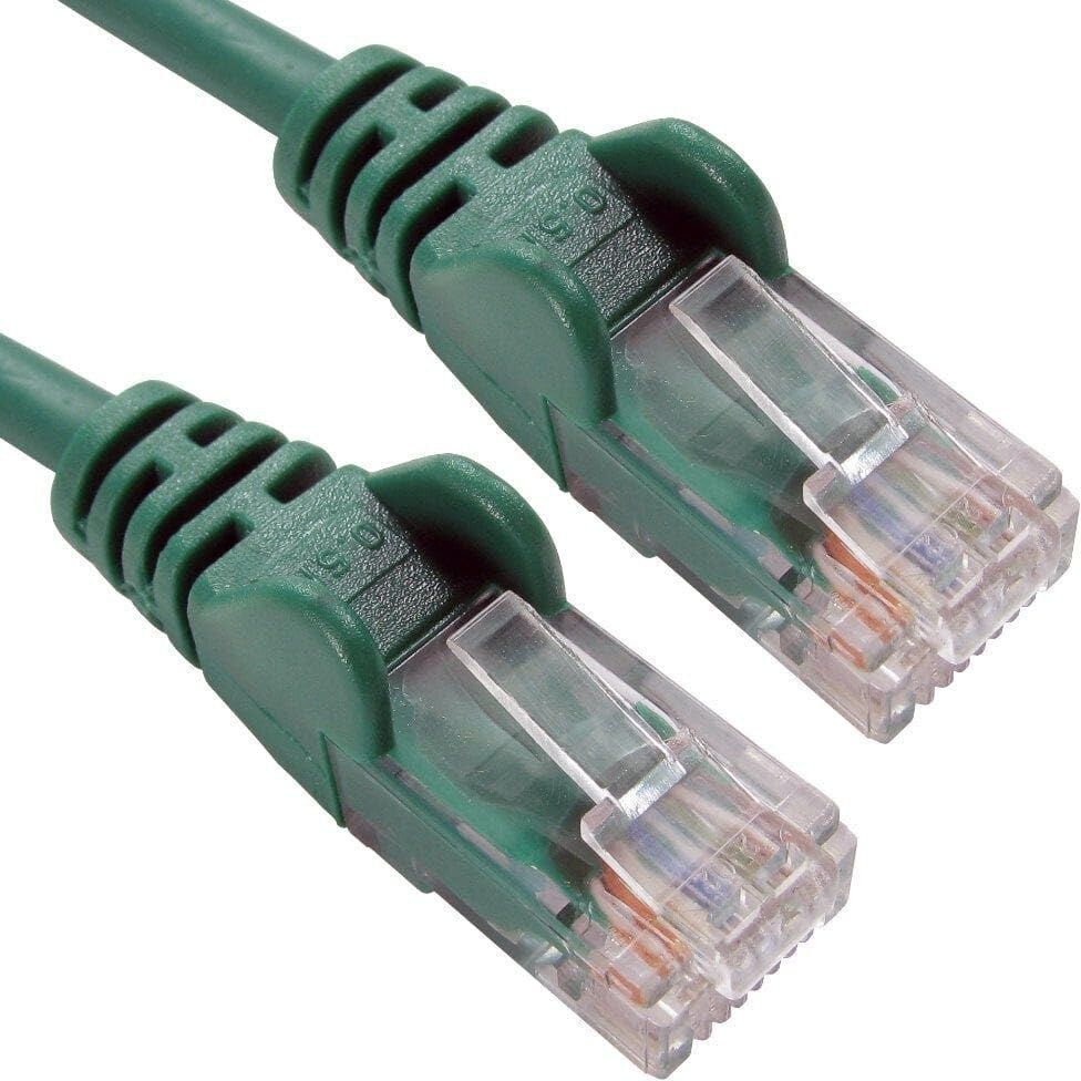 Scan Cables Scan Cat 5e Snagless Moulded RJ45 Ethernet Patch Lead - 5m, Green