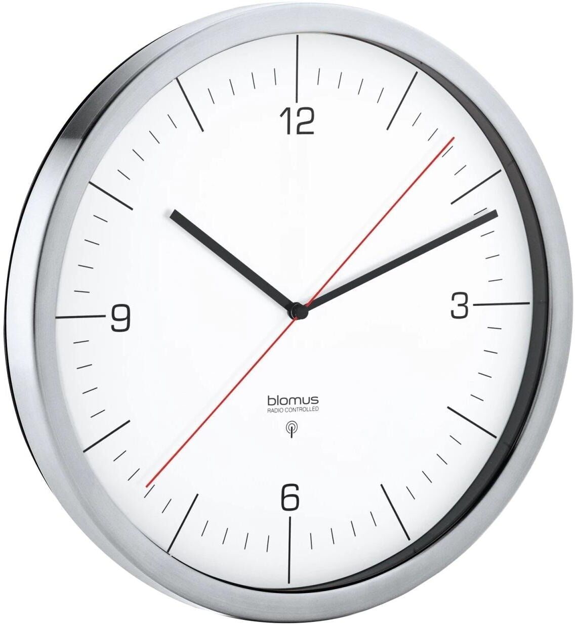 Wanduhr BLOMUS "Crono M 24 cm", weiss (weiß), Wanduhren, Ø 24cm, Wanduhr weiß Ø 24cm