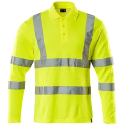 MASCOT Polo-Shirt, Langarm SAFE CLASSIC Hi-vis Gelb 3XL - 18283-995-17-3XL - Hi-vis Gelb