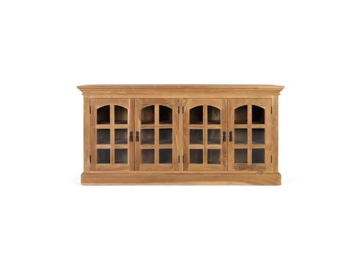 Buffet bas en teck - GINER Y COLOMER - Collection Pistoia - Style contemporain - Bois massif de teck - 4 portes