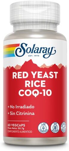 Solaray Red Yeast Rice Q10 60 Vegetable Capsules 60 Units