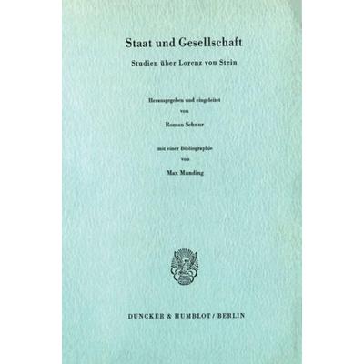 Staat und Gesellschaft., Taschenbuch von , Duncker & Humblot, 978-3-428-04162-6