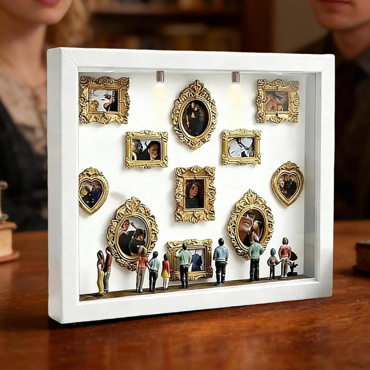 Mini Museum Box Schaduwlijst Set Wit voor het Presenteren van Herinneringen met Figuren