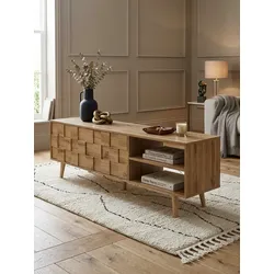 Lowboard Eiche-Dekor Modern Stil 160x51x40 cm mit zwei Türen