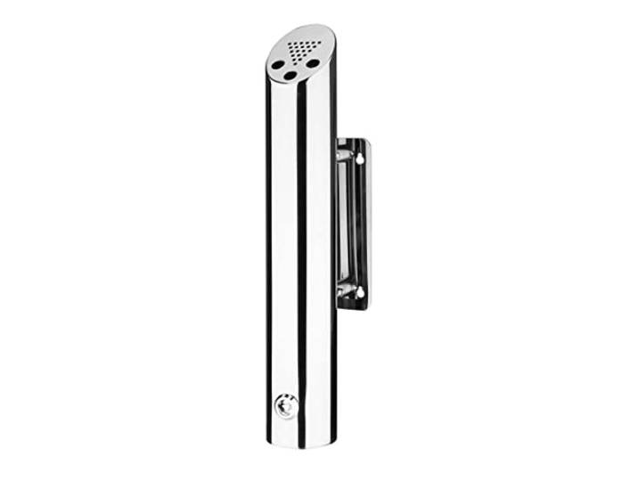 Bolero Stilvoller Wandaschenbecher aus Metall, Edelstahl, zylinderförmiger Aschenbecher für den Außenbereich, Maße: 460 (H) x 75 (Ø) mm – für Kneipen, Restaurants, Büros, privaten Gebrauch, CG044