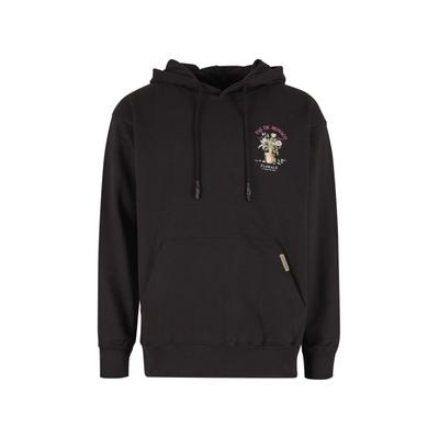 Rundhalspullover PAS DE MONACO "Pas De Monaco VASO HOODY", Herren, Gr. S, schwarz, 80% Baumwolle, 20% Polyester, mehrfarbig, normal, ohne Ausschnitt, Pullover Rundhalspullover