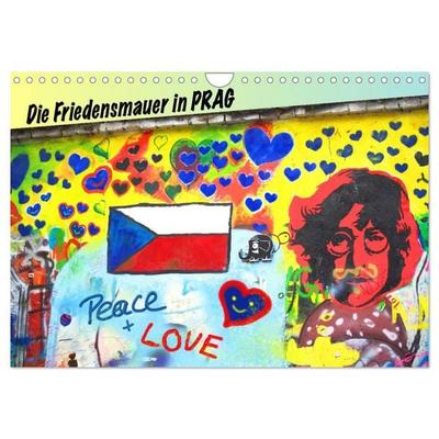 Die Friedensmauer in Prag (Wandkalender 2027 DIN A4 quer), CALVENDO Monatskalender