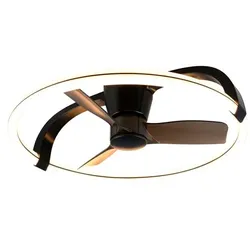 Reality Leuchten Deckenventilator Stockholm Kunststoff Schwarz