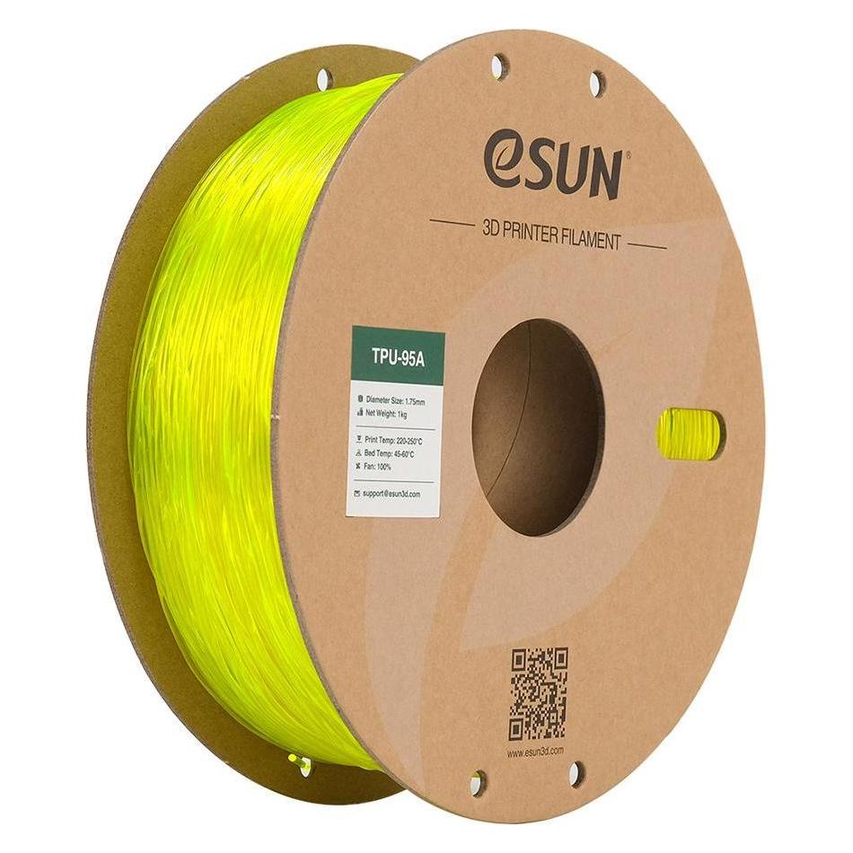 eSUN eTPU-95A 1,75mm Tr. Yellow 1kg 3D Filament (TPU, 1000 g, 1.75 mm) (eTPU-95A175GY1)
