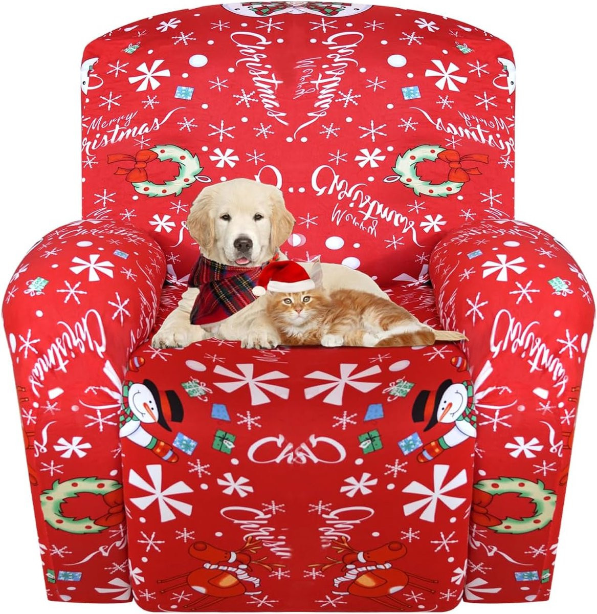 Stretch hoesl voor relaxstoel - Kerstthema
