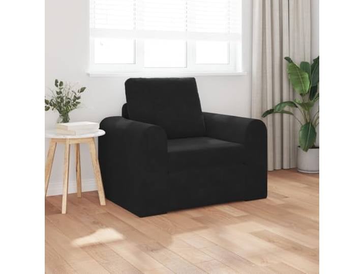 HEFZGDB Boden Schlafsofa 2-in-1 Schwarz 98x71x83 cm Velvet Modernes Design mit hohem Komfort und Flexibilität für kleine Wohnbereiche Stilvolle Sitzgelegenheit und praktische