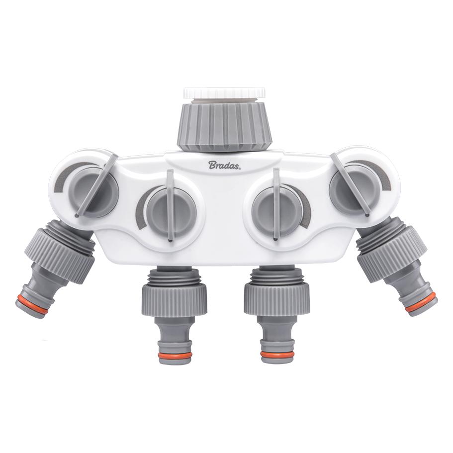 Bradas 4 Wege Verteiler mit Ventil 1 in Reduktion 3/4 in Wasserverteiler Verbindung (19.05 mm) (WL-3034K)