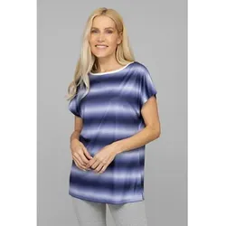 JERYMOOD HOMEWEAR Shirt, 1/4-Arm Mikrofaser U-Boot-Ausschnitt Allover-Druck