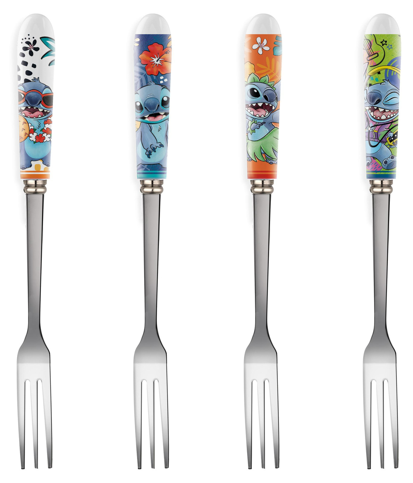 Egan Disney Stitch Set van 4 dessertvorken