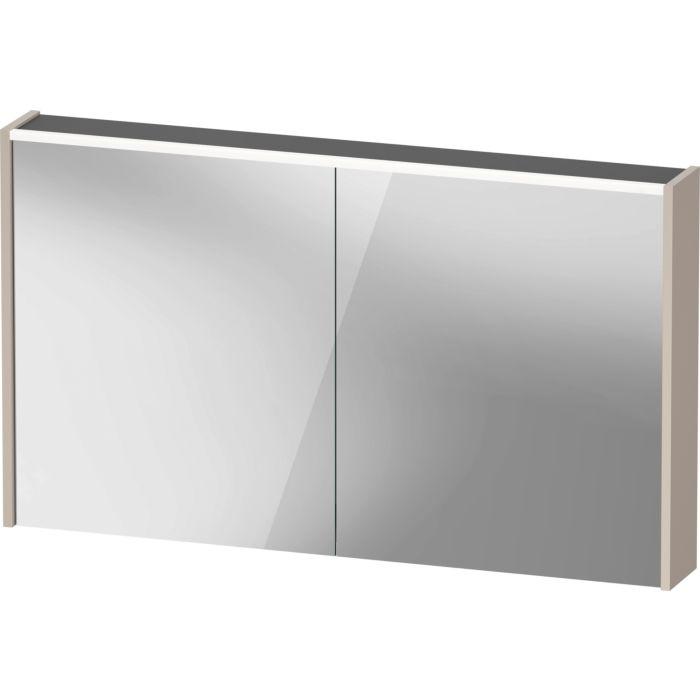 Duravit D-Code Spiegelschrank Verspiegelt DC7108091910000 1200x700x148, Taupe Matt, Steckdose, LED Beleuchtung