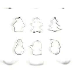 Excelsa Set mit 6 Ausstechformen Wonderful Ginger Edelstahl silber