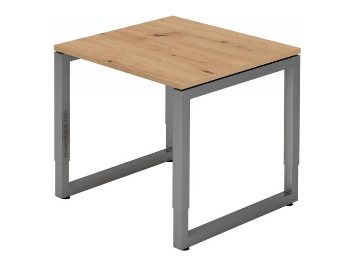 REGO 8 G Schreibtisch 80 x 80 höhenverstellbar Asteiche/Graphit