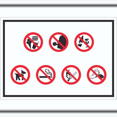 HB-Druck Aufkleber Platz- und Hallenordnung Symbol A9 (37x52mm)