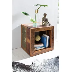 Wohnling Beistelltisch KALKUTTA Shabby Chic Recycling Mango