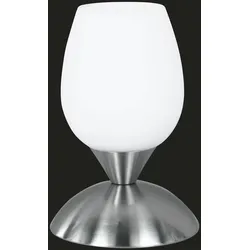 Trio R59441007 Tischleuchte Cup II 1x40W | E14 - Berührungsschalter, silber, weiß