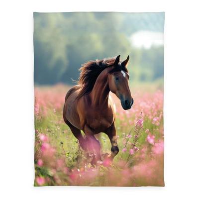 Klaus Hering 7624201036 - Young Collection Wellsoft-Decke , Pferd Wellsoft-Flauschdecke, 150x200 cm