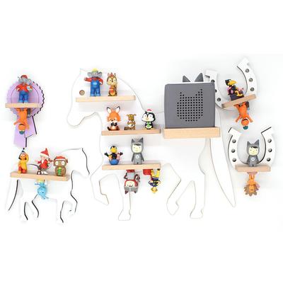 Wandregal BOARTI "Regal Tier Pferd Kinder Toniebox Tonies Figuren", weiß, B:68cm T:19cm, Regale, Wandregal