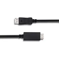 Qoltec 50441 DisplayPort-Kabel (2 m), Videokabel, Schwarz