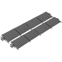 Offgridtec Flachdach Befestigungsset Ballast Montagekit Reihe 8 Module - 0% MwSt. (gemäß§12 Abs.3 UstG**)