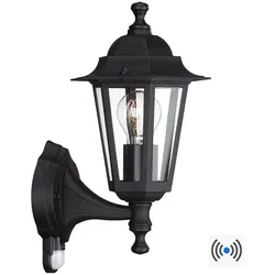 Philips IR Wandleuchte Peking in Schwarz mit  Bewegungsmelder in klassischer Form