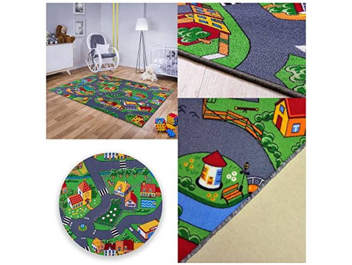 MDEKOR Spielteppich für Kinderzimmer Kinderteppich Straßenteppich 200x350 cm Autostraße für Jungs Mädchen Große Spielteppiche für Kleinkinder Kinderspielteppich Straßenverkehr Auto