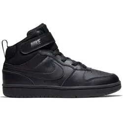Nike Court Borough Mid 2 Little Kid Sneaker Kinder - black/black-