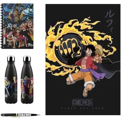 Halantex, Heft + Block, One Piece Bouteille en Aluminium, Carnet, Couverture, Stylo Coffret Cadeau (A5)