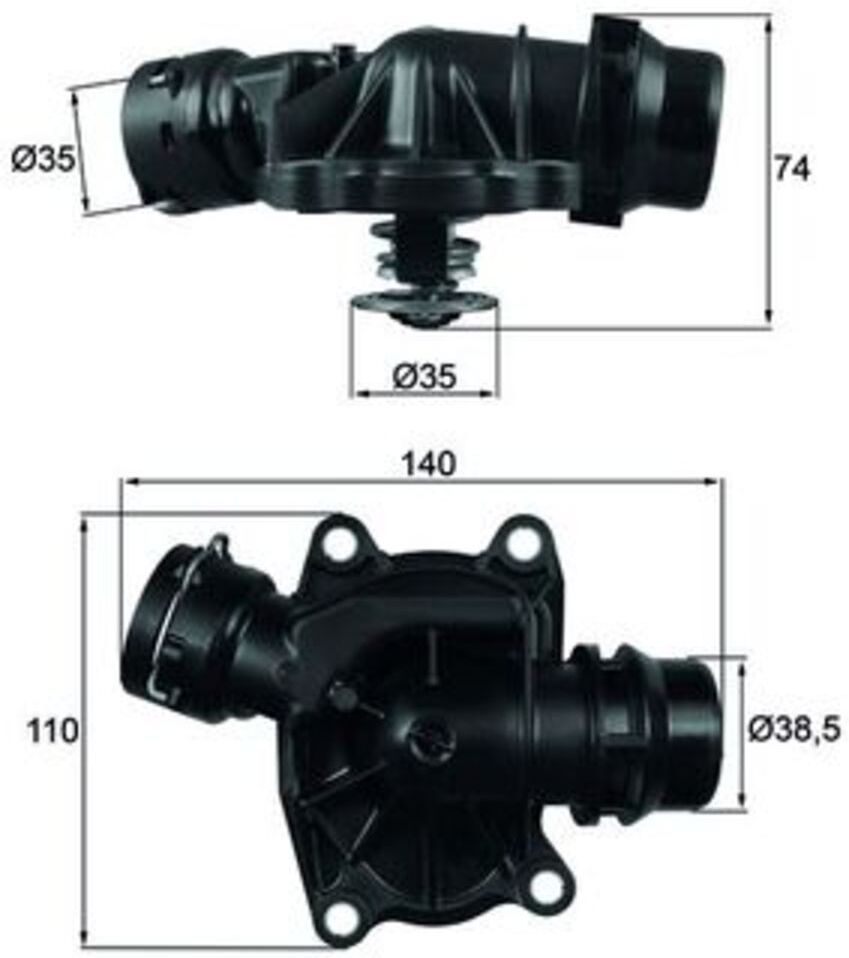 Thermostat, Kühlmittel MAHLE TI 233 88