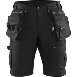 Stretch Handwerker Jeans-Shorts "X1900" - C52 - schwarz/schwarz