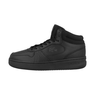 Sneaker LACOSTE "Lacoste L001 Set MID 225 Sneaker mid Herren Schuhe", Herren, Gr. 44,5, schwarz, Glattleder, Schuhe Sneaker, Perforationen