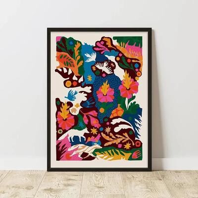 Inspire Select Classic Retro Abstract Canvas Wall Art Minimalist Vertical Abstract Poster Print Unframed xd036 13 21.7 31.5 In Unframed